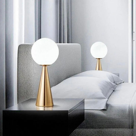 Modern golden bedside lamp